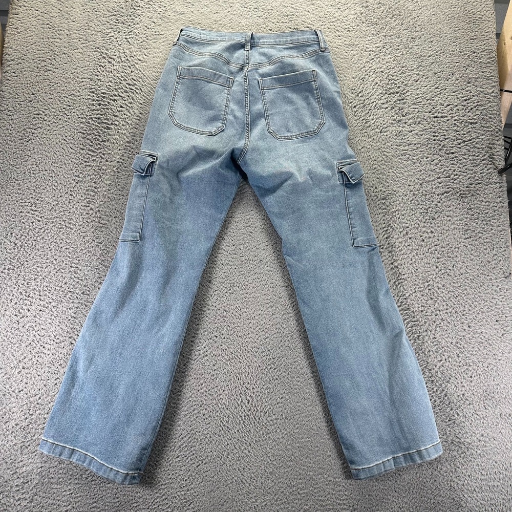 Jessica Simpson Jenna Jeans Womens 10 Blue Cotton Denim Bootcut Cargo Stretch - Picture 5 of 11